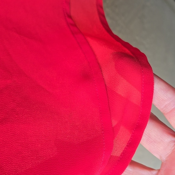 Torrid Strappy Front Double Layered Chiffon Cami red 2x - Picture 6 of 9